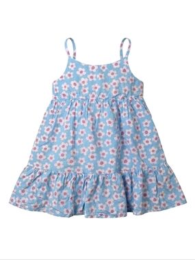 Pink Lily Kids Blue Daisy Floral Ruffle Dress - Size 3T